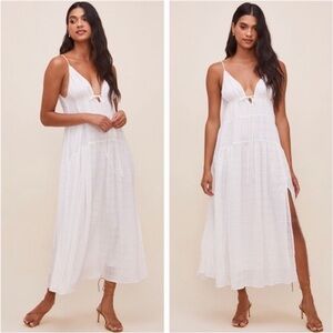 Astr White V-Neck Dress